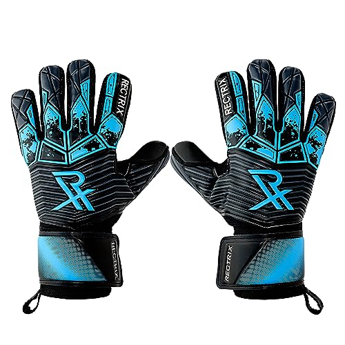 Rectrix Bold Goalkeeper Gloves, Fingersave Protection, German Latex, Negative Cut, Youth & Adult Sizes - Image 3