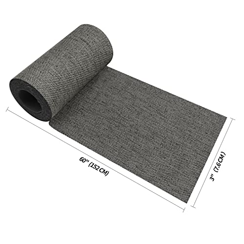 Image of King Mountain Premium Linen Fabric Iron-on Repair Patch Kit, 3 inchx60 inch with Backing Glue, Decorative Patch for Inside & Outside Fabric Repair (Linen, Grey Coffee)