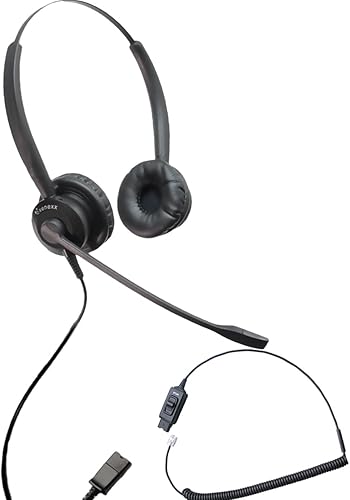 Miniatura 1 de Avaya Phone Compatible XS 825 Auriculares con cancelación de ruido con silencio - Avaya Teléfonos IP J139, J169, J179,1608, 1616, 9601, 9608, 9610,