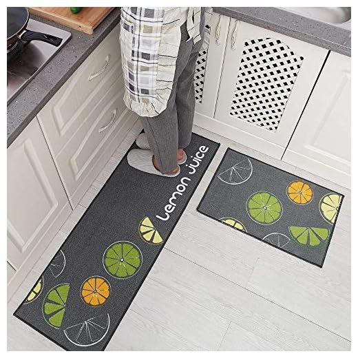 TONGXU 2 Piezas Alfombras Antideslizantes Absorbentes para Cocina Baño para Colocar Delante de Fregadero o Lavadora 40 x 120cm y 40 x 60cm