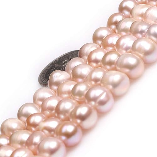 JOE FOREMAN Cuentas de perlas cultivadas de agua dulce para manualidades y fabricación de hebras completas de 15 pulgadas, Piedra