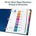 Avery Extra-Wide Dividers for 3 Ring Binders, 8 Tabs per Set, Customizable Table of Contents, Multicolor Tabs, Works Great with Sheet Protectors (11163)