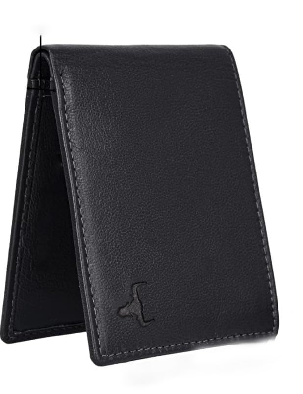 Image of WILD NAPA RFID Protected Brown Genuine Leather Wallets for Men (Black)