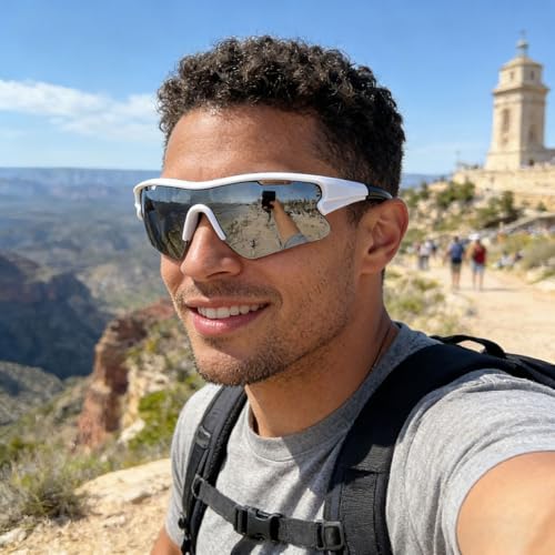 HPLRZXI 4 Pairs of Sports sunglasses Cycling Sunglasses for Men Women Youth Baseball Cycling Fishing motorcycle Running golf, UV Protection. - image 6