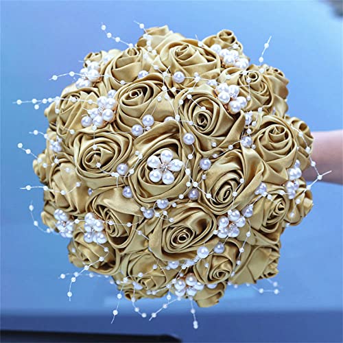 TUAGYMKR Handmade Rhinestone Bridal Bouquet Crystal Wedding Round Tossing...