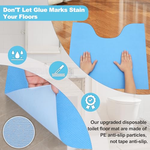 Upgraded 25 Pack Disposable Toilet Mats,Super Absorbent