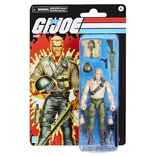 gi joe classified series retro cardback duke collectible 6-inch action figure with 10 accessories