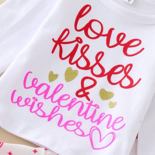 Roupas combinando para bebês meninas recém-nascidas, estampa de outono, dia dos namorados, blusa de