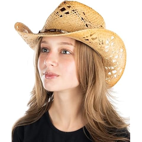 Funky Junque Woven Straw Cowgirl Hat Cover