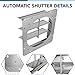 iPower 12-Inch Square Aluminum Automatic Gravity Shutter Louver Vent, Silver