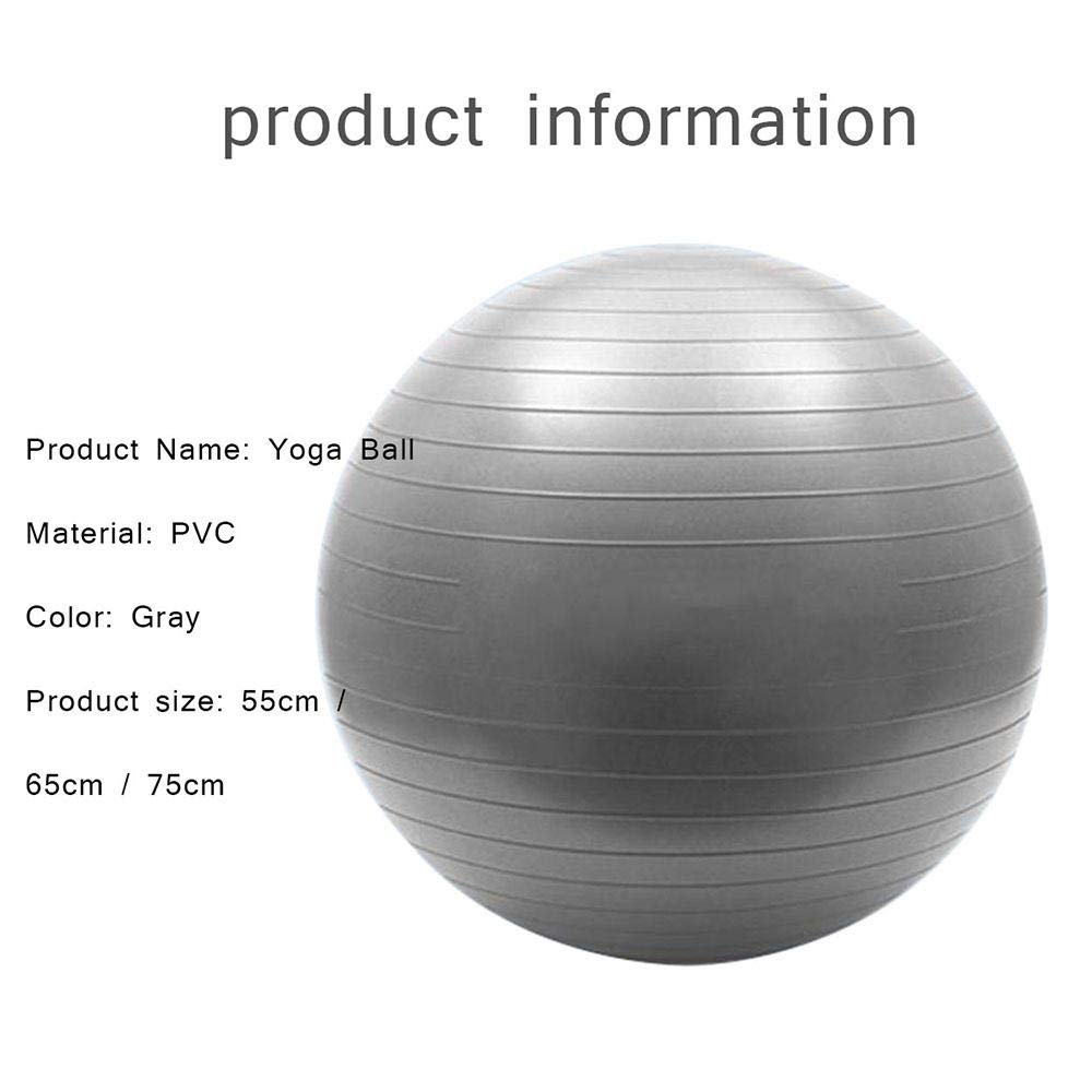 Palla Pilates 55cm O 65cm - Palla Yoga Fitness Anti-Scoppio - Color Grigio O Assortito - Foto 6