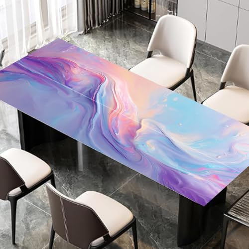 Image of Pastel Fluid Art Desk Sticker, Abstract Liquid Marble Desktop Decor, Waterproof Table Surface Protector for Home Office Room, 39.37x23.62 Inch