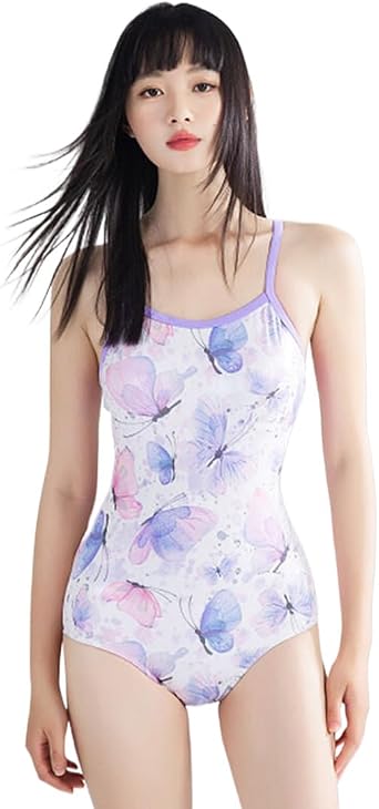 Womens Sporty Swimsuit, Swimwear, Beachwear, Body Cover, All-in-One, Padded, Wireless, Comfortable, Simple, Beach/Pool, Swimming, Fitness, Competition, Sports, Gym, Practice, Amphibious