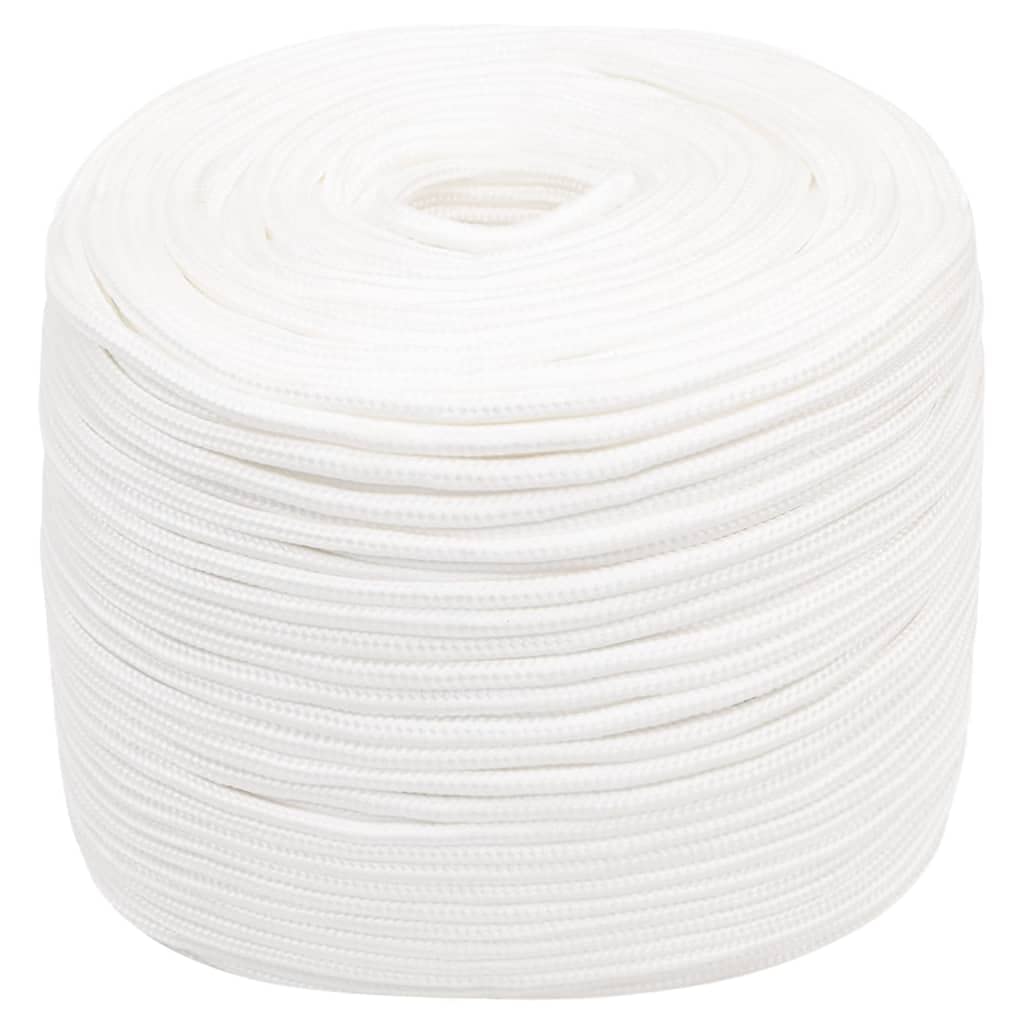 vidaXL Boat Rope Anchor Line Braided Cord UV Resistant Ship Marine Yacht Coil Rope Abrasion Resistant Full White 10 mm 100 m Polypropylene โ image 1