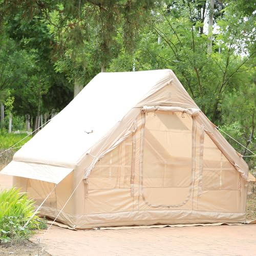 Inflatable Tent for Camping,4/6 Person Blow Up Air Glamping Room Tent House with Stove