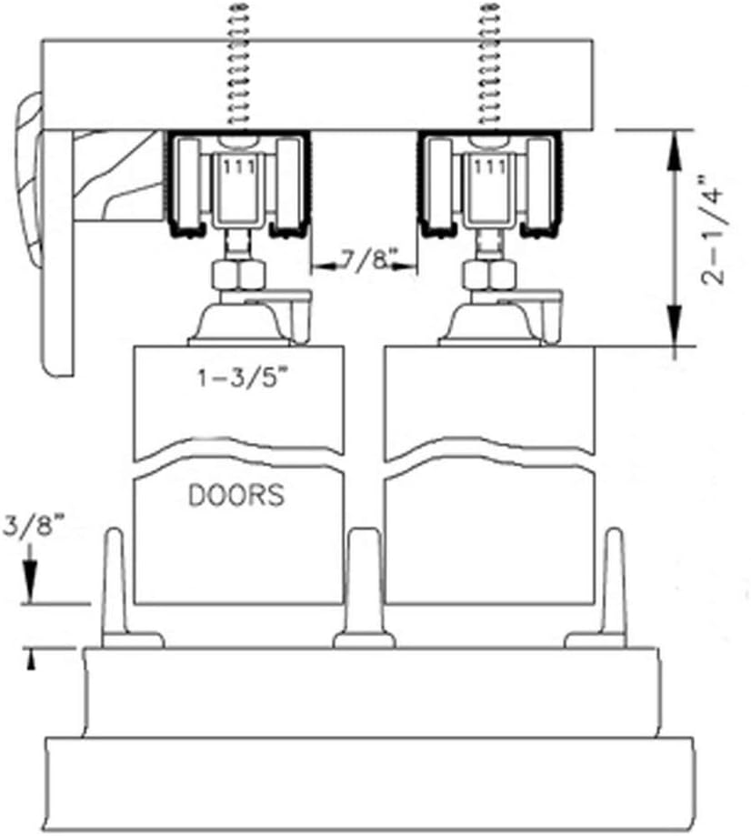 Sliding Closet Clear Glass Bypass Doors 72 x 80 inches | Lucia 2166 White Silk | Sturdy Top Mount Rails Moldings Trims Hardware Set | Wood Solid Bedroom Wardrobe Doors