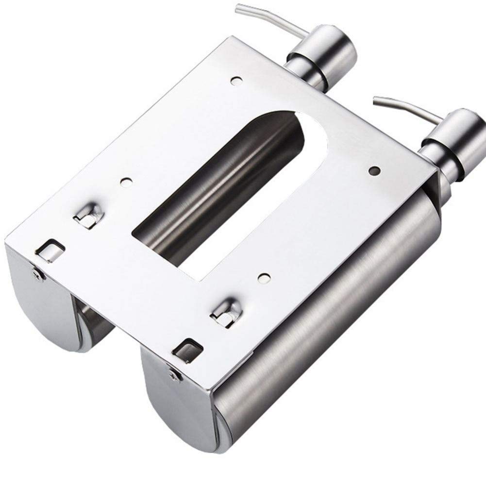Dispenser di Sapone per Pressa A Mano Supporto per Sapone Liquido A Parete Contenitore di Sapone Vuoto Ricaricabile in Acciaio Inossidabile per Hotel di Casa