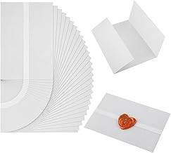50 Stück Pergamentpapier für Einladungen, 15,5 x 10,5 cm, vorgefaltete, durchscheinende Pergamenthülle, Vellum-Wickelhüllen für Hochzeitseinladungen, Babyparty, Geburtstagseinladungen