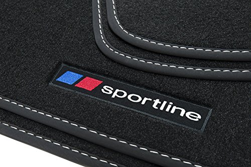 teileplus24 F651 Fußmatten Sportline Design kompatibel mit BMW 1er E87 5-Türer Schrägheck...