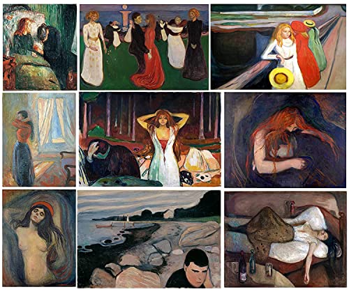 Image of Tallenge -Set of 10 Edvard Munch Paintings Small Poster(Paper,12 x 17 inches, Multicolour)