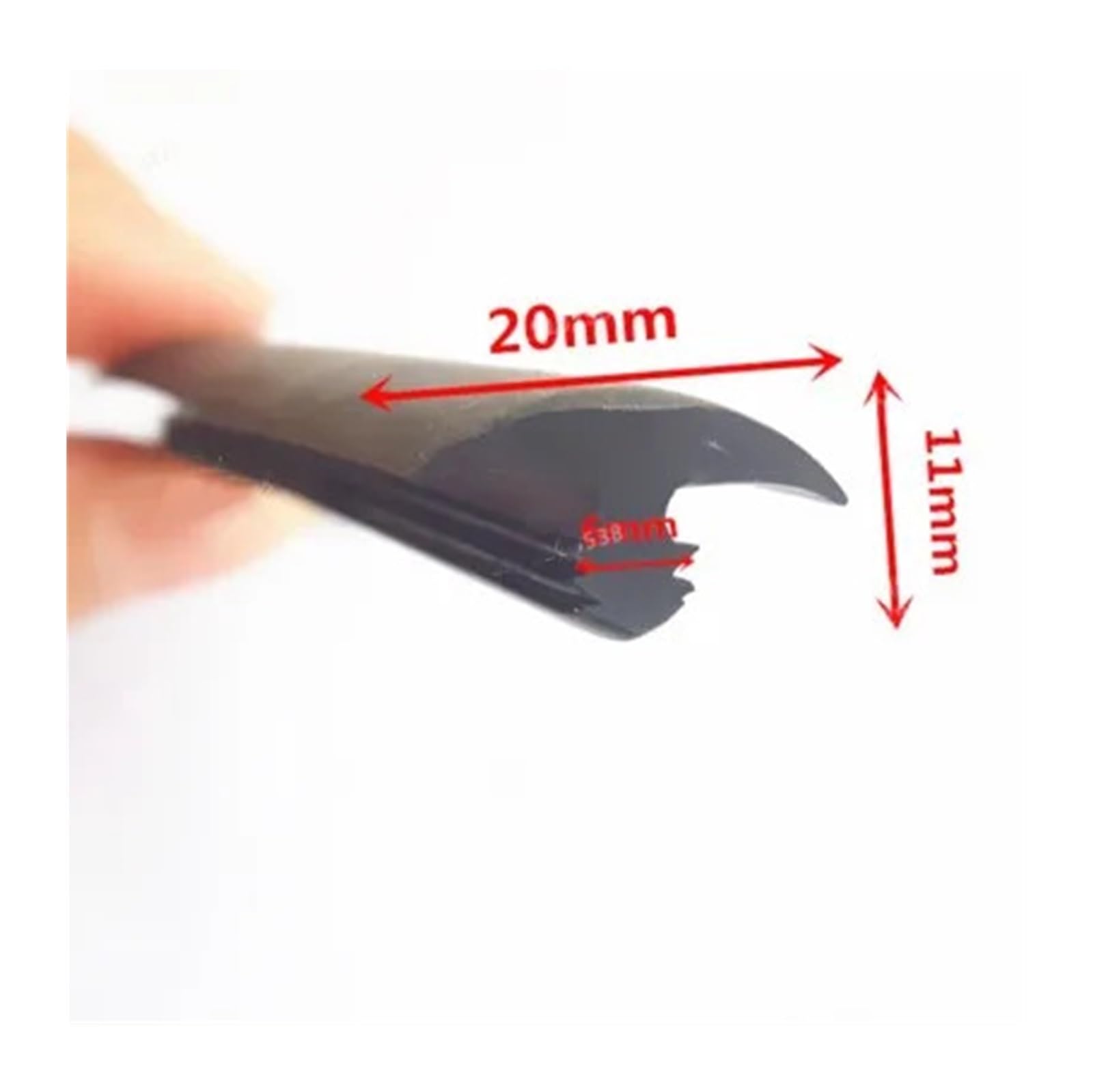 Striscia di gomma a T per pannelli in legno, vetro, metallo, bordo del pannello, protezione, guarnizioni per auto, copertura dei cavi, pannelli fotovoltaici, strisce sigillanti nere (20 x 11 mm, 3 m)