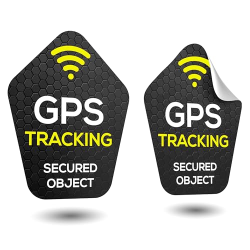 TinyTag® 2X Hinweis-Aufkleber für GPS Tracker - Wetterfester Warn-Sticker als Diebstahlschutz für Dein Fahrrad, eBike, Auto, Motorrad & Koffer - Bombenfest & langlebig | Fahrrad Aufkleber (2er Pack)