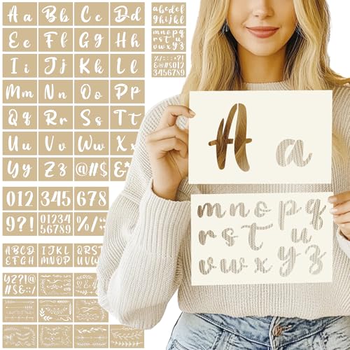 Patemby 50PCS Calligraphy Stencil Template Kit...