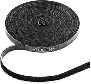 YOJOCK CableTie Black 10M Reusable Cable Straps
