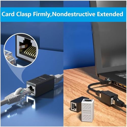 Image of PremiumAV RJ45 Coupler, Router, Modem, Gaming, PC and Office Setup (Black)