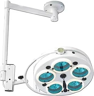 Candeeiro LED médico sem sombra para teto com rotação de 360°, iluminação fria regulável 50.000-100.000 Lux, ideal para cirurgia, dontologia, ginástica e consultórios