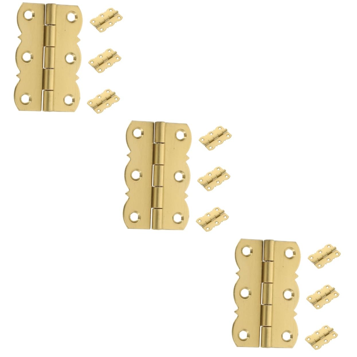 jojofuny 12piezas Bisagras Para Piano De Plegables Para Cajas De Madera y Manualidades Orificios Pre-perforados Para Instalación