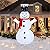 GOFLAME 6 FT Lighted Christmas Snowman, Pre-Lit Pop-up Xmas Snowman with 200 Cool-White LED Lights, Stakes, Collapsible Xmas Decor, Indoor & Outdoor Holiday Decoration for Yard, Porch, Home