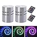 Lamker 2Pcs 3W Applique Murale Interieur Aluminium LED RGB Spirale Lampe Lumière Dimmable Colorée avec télécommande LED Downlight Moderne Décoration Spots muraux Pour Couloir Chambre Véranda Hôtel