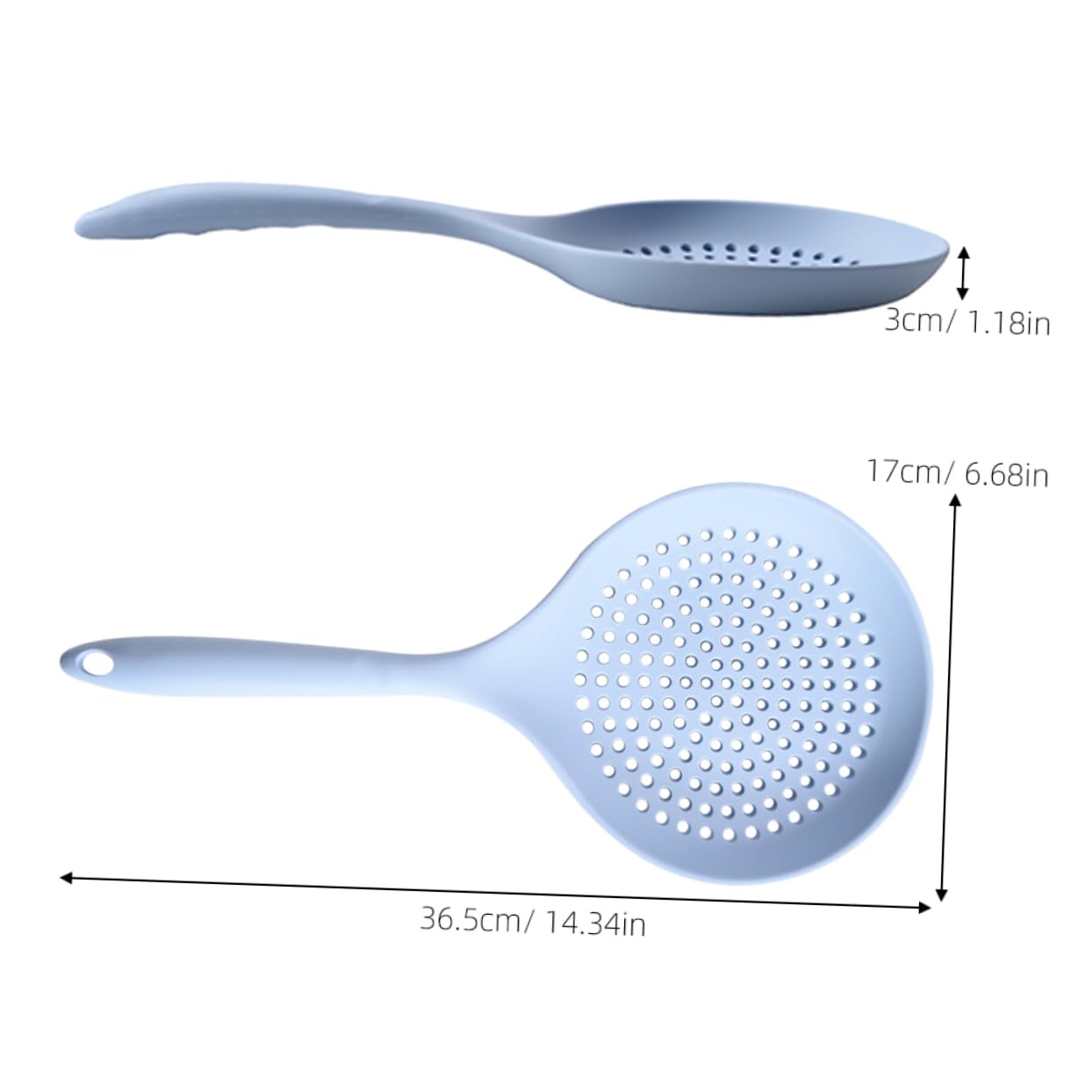 Ciieeo Large Silicone Slotted Spoon Kitchen Skimmer With Heat Resistant Non Stick Cooking Ladle Strainer For Serving Draining And Frying