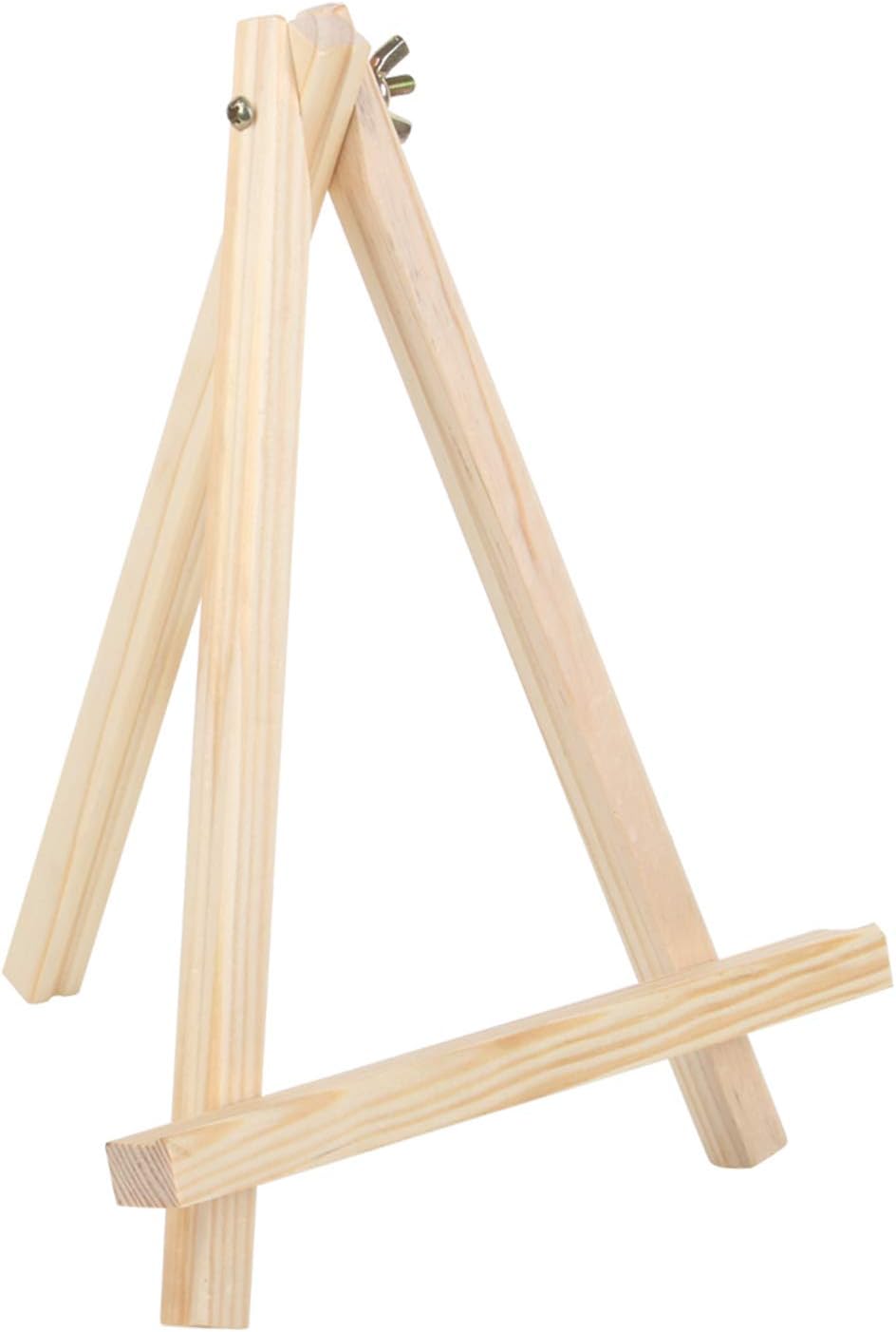 Treely Natural Wooden Tripod Easel Photo Painting Display Portable Tripod Holder Stand, 1 Pc