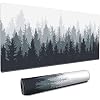 XXL mouse pad -900 x 400mm - mouse pad large size - improves precision and speed XXL geometry mouse pad forest