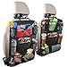 Ruspela Autositz Organizer Auto Lagerung Organizer 2 STÜCKE Auto Rücksitzschutz mit Tablettenhalter Organizer mit 10 Taschen