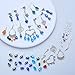 SUNNYCLUE 1 Box DIY 10 Pairs Chandelier Earrings Jewelry Making Starter Kit Chandelier Components Connector Charm Pendants, Shell Heart Beads, Earring Hooks Jewelry Findings for Adults Instruction