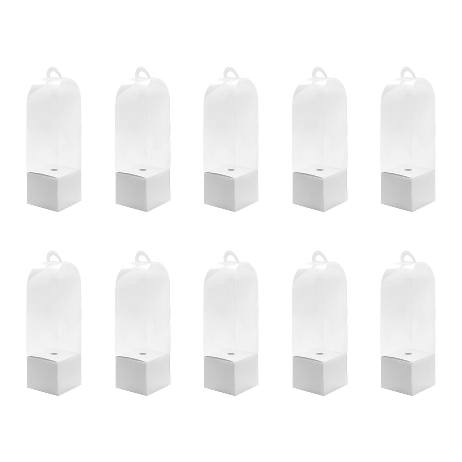 10 pezzi portatile in PVC singolo Rose Flower Box Floral Display Case con maniglie per fiori secchi e decorazioni per feste scatola di nozze con manico