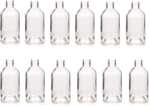 Miniatura 8 de Hosley Essential Elegance Juego de 4 botellas de vidrio de estilo redondo Boston (2.9 fl oz) perfectas para almacenar y mostrar tus aceites