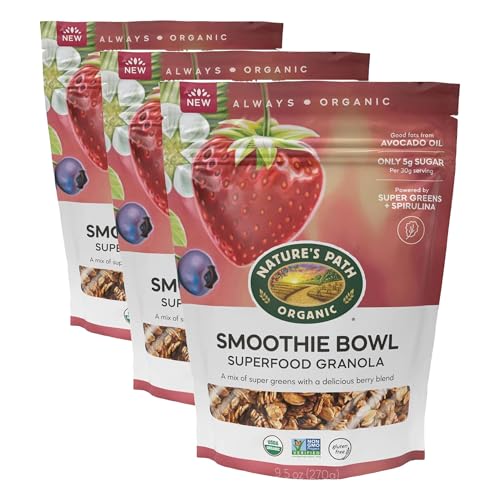 ★Nature's Path Organic Superfood Smoothie Bowl Granola, 9.5oz, 3 bags