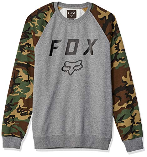 Fox Men's Legacy Crew Fleece Sweater, Heather Graphite, L
