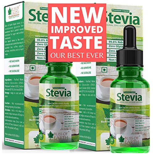 Bliss of Earth 2X30ml Original 99.8% REB-A Stevia Liquid Drops, Zero Calorie Sweetener, Glycerin Free Keto Sugarfree Stevia… (B083C2KDB4) Amazon Price History, Amazon Price Tracker