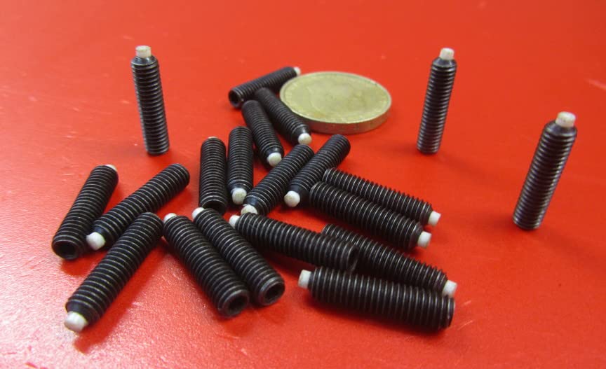 Black Oxide Alloy Steel Nylon Tip Set Screw 10-32 x .500" Thread Length 20 pcs