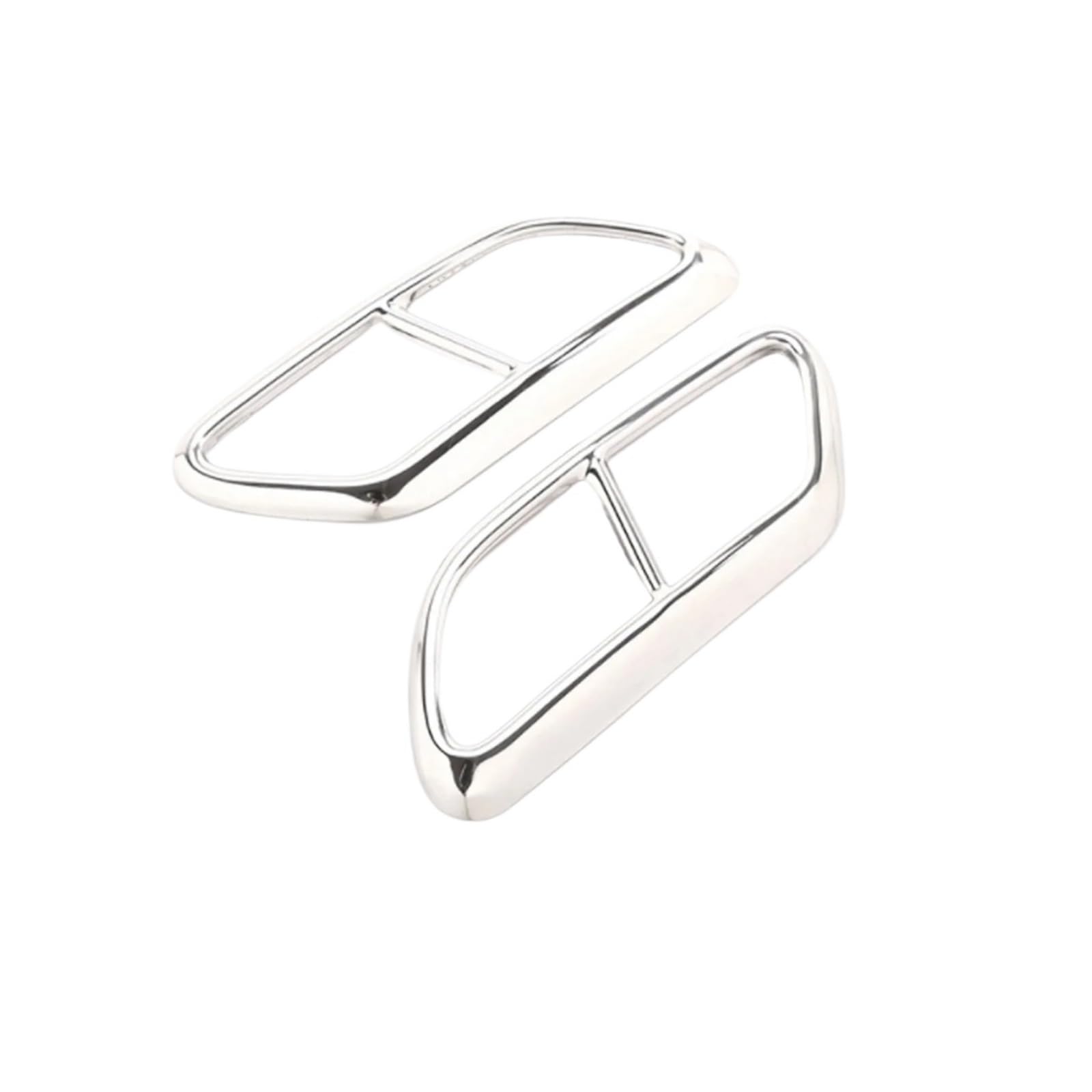 Car Exhaust Tail Throat Pipe Frame Cover Trim Sticker for Volvo for XC90 for XC60 for S60 for V60 for S90 for V90 Universal Interior Accessories(Silver A)