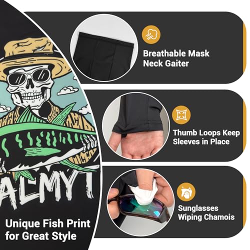 Image of Palmyth Fishing Shirts for Men Long Sleeve UPF 50+ Sun Protection Hoodie