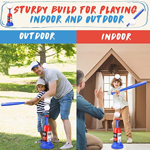 Asyxstar Toddler Toys T-Ball Set,Kids Toys Baseball Tee Ball Set Outdoor Toys for Toddler Boy Toys with 3 Baseballs