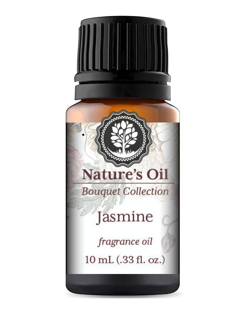 Jasmine Fragrance Oil 10ml for Floral Diffuser Oils, Making Soap, Candles, Lotion, Home Scents, Linen Spray and Lotion
