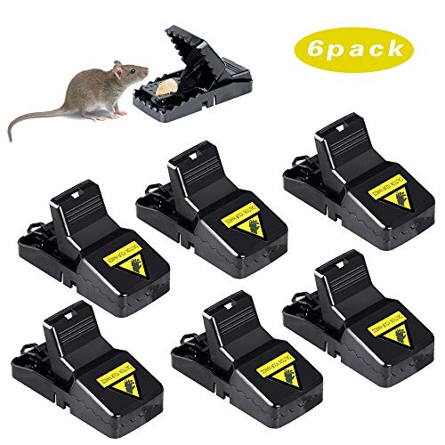 Preisvergleich Produktbild Vegkey Mausefalle, Mäusefalle Rattenfalle Köder 6 x Profi Mausefalle Schlagfalle, Hygienisch Wiederverwendbar Effektive Rattenfalle in Haus und Garten