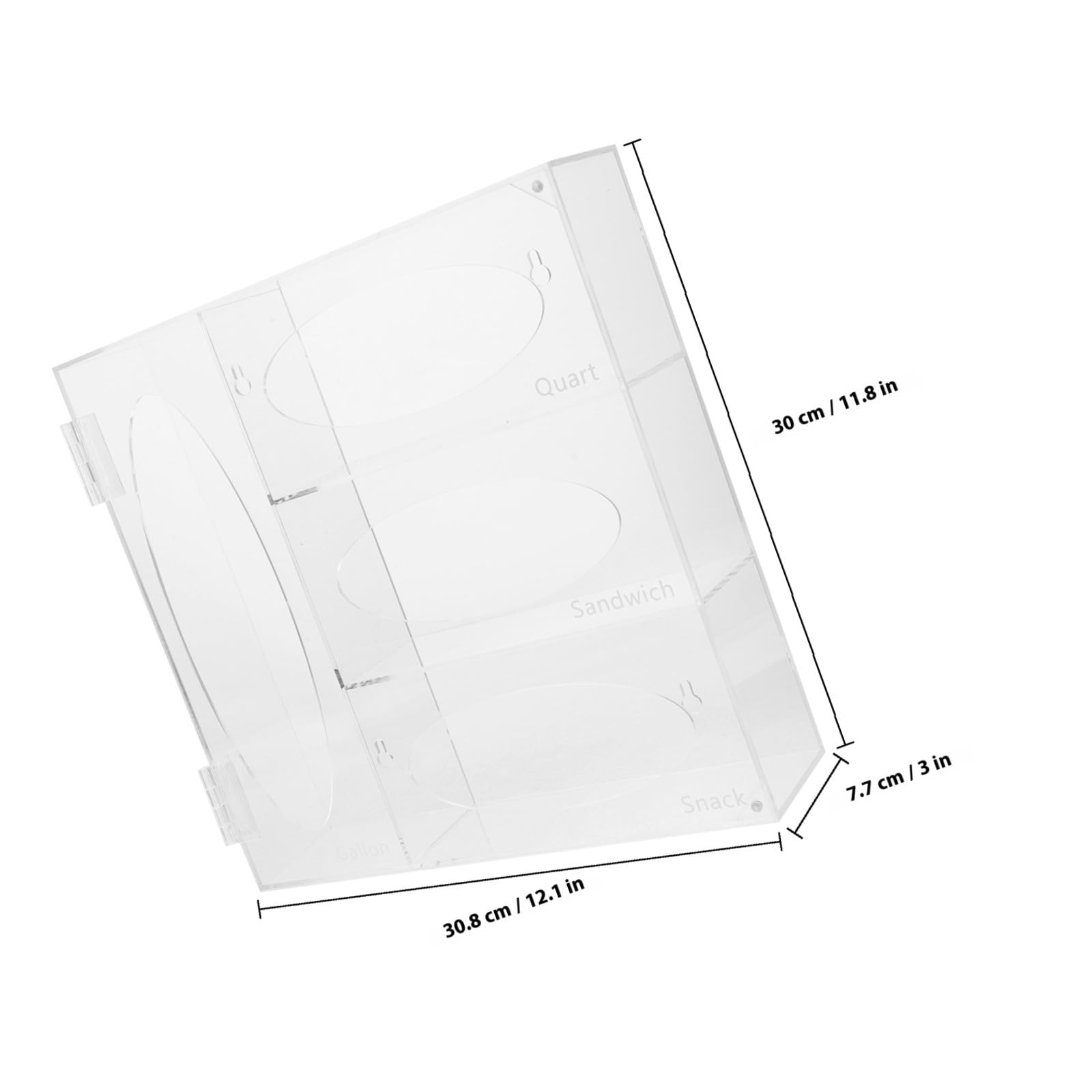 INOOMP Dispenser da Parete e Design Minimalista Accesso Rapido in Acrilico Trasparente per Guanti per Laboratori e Ambienti Professionali